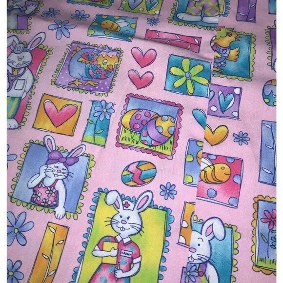 Easter Nurse Scrub Top Medical Nurse Uniform Size small - Picture 2 of 10